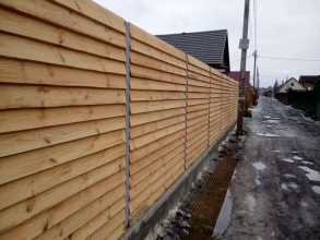 Деревянный забор елочка 150 метров фото в Апрелевке